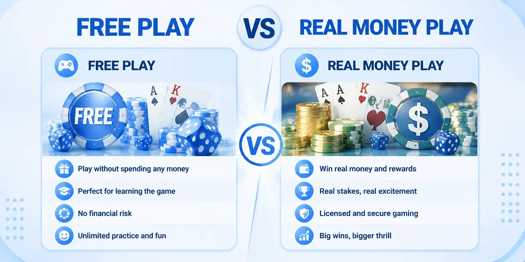 Free Play vs Real Money Play