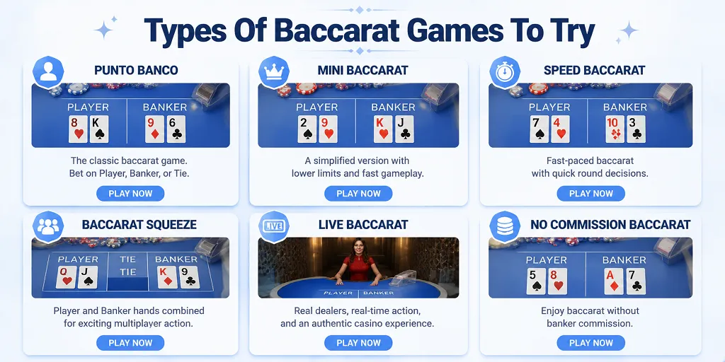 Types Of Baccarat Games To Try